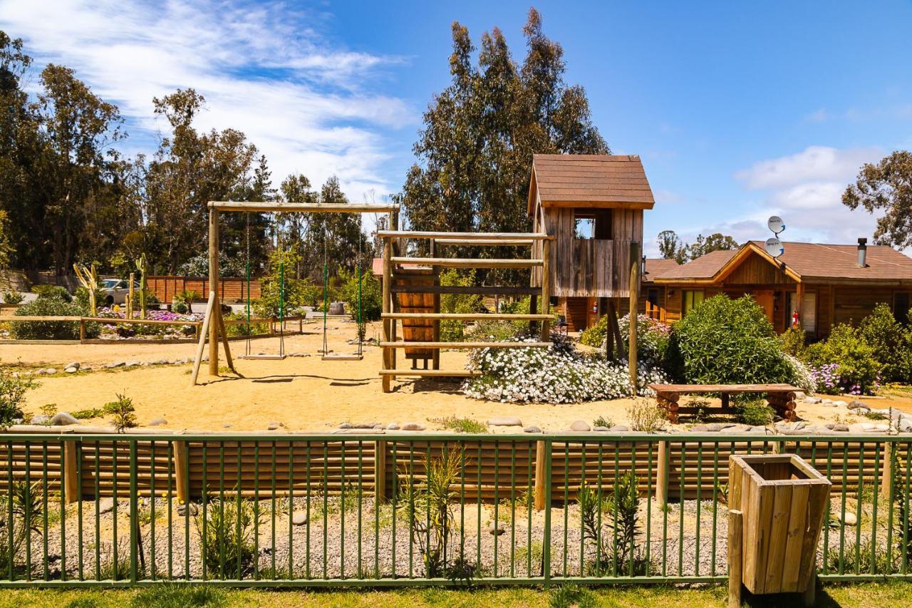 Cabaña en Tunquén, bosque, piscina y vista al mar Esterno foto