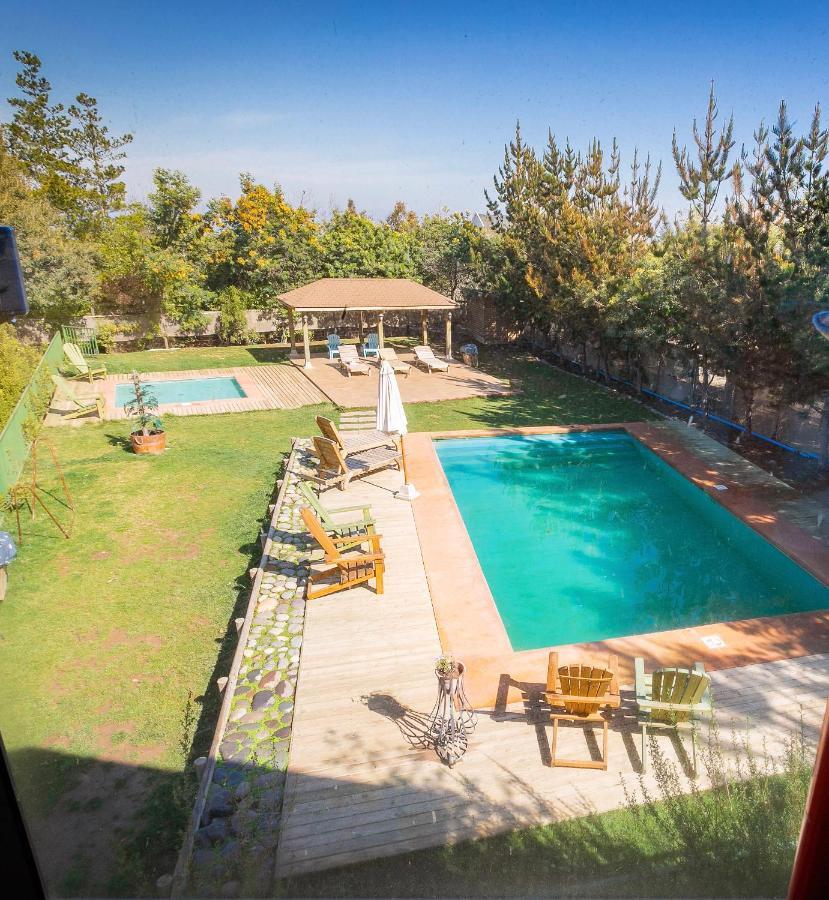 Cabaña en Tunquén, bosque, piscina y vista al mar Esterno foto