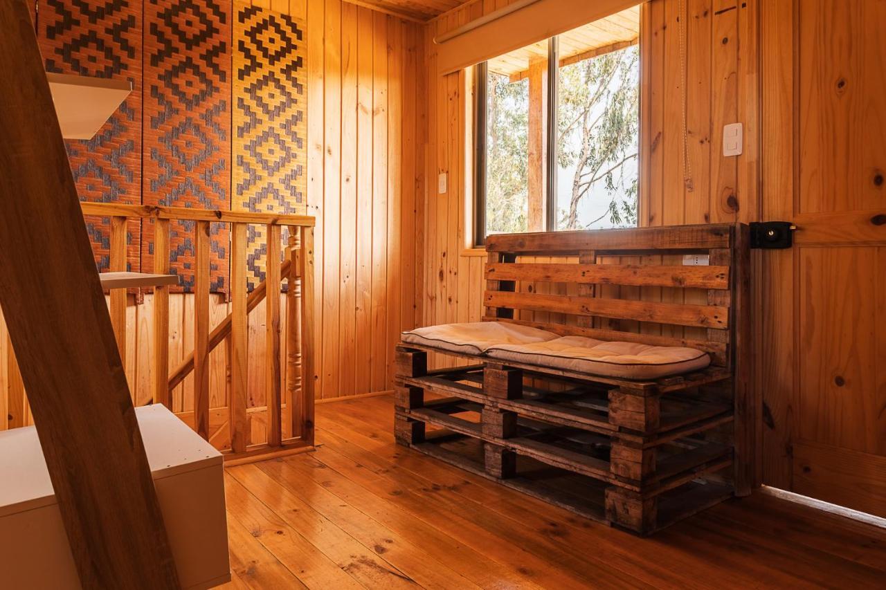 Cabaña en Tunquén, bosque, piscina y vista al mar Esterno foto