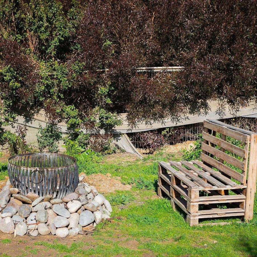 Cabaña en Tunquén, bosque, piscina y vista al mar Esterno foto