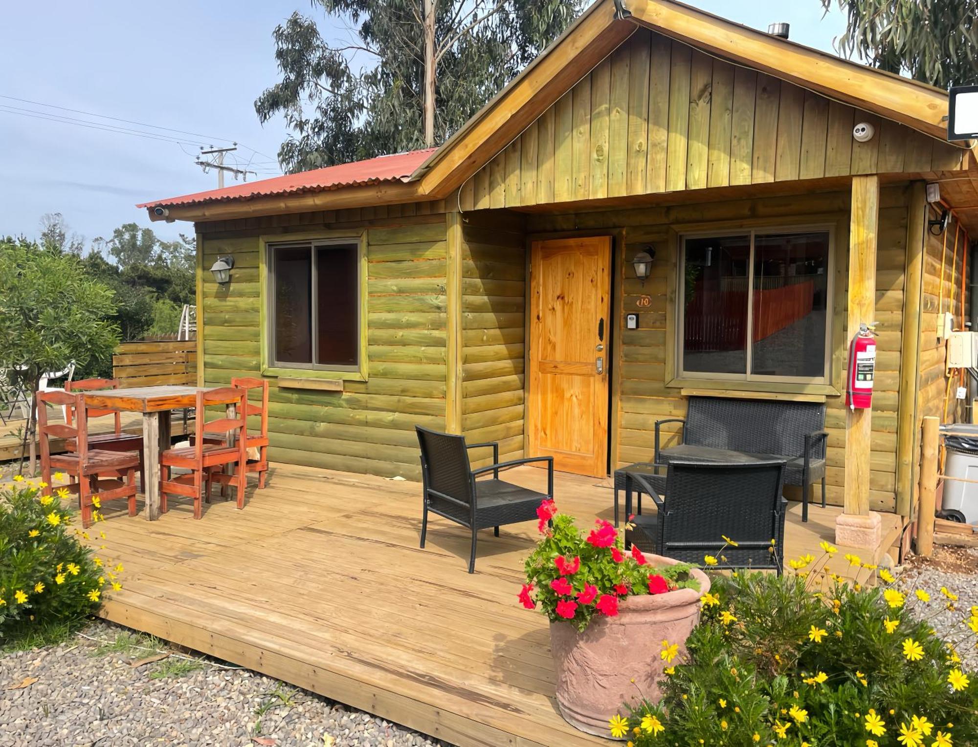 Cabaña en Tunquén, bosque, piscina y vista al mar Esterno foto